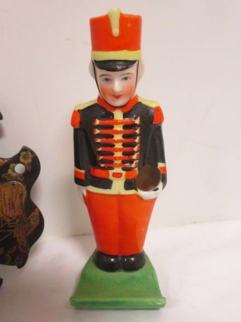 Vintage Made in Japan "Toy Soldier" Match Holder and Handpainted Chinoiserie - 2