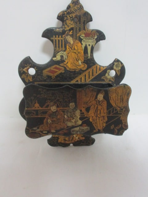 Vintage Made in Japan "Toy Soldier" Match Holder and Handpainted Chinoiserie - 6