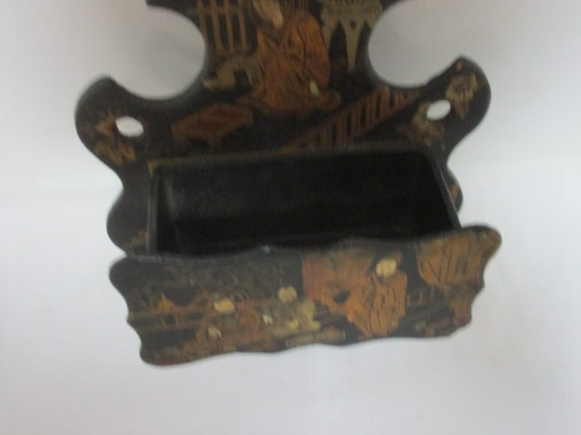 Vintage Made in Japan "Toy Soldier" Match Holder and Handpainted Chinoiserie - 7