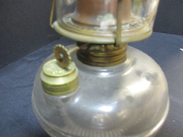 Vintage Clear Glass Oil Lamp - 5
