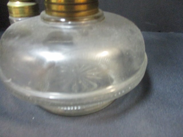 Vintage Clear Glass Oil Lamp - 6