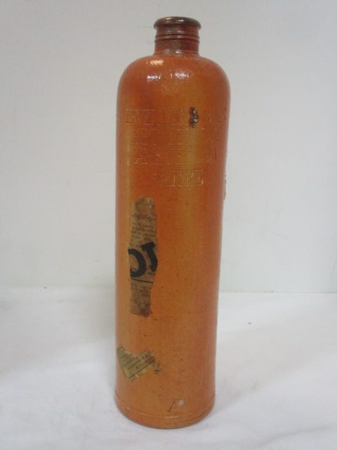 Antique Erven Lucas Bols Stoneware Liquor Bottle: 11"h 