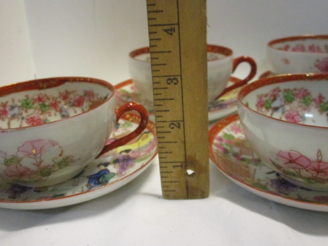 Japanese Porcelain "Geisha Girl" Design Tea Set - 10