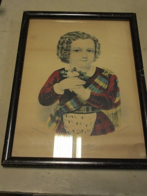 Framed "Little Willie" Lithograph Print (1 of 6)