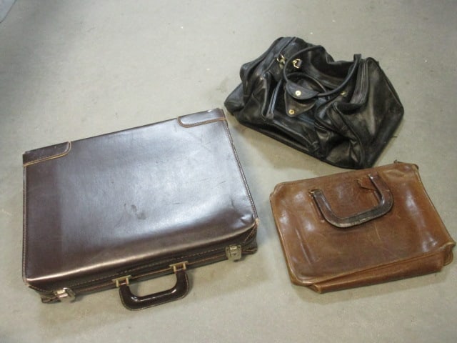 Old Leather Briefcase, Duffle and Satchel (1 of 9)