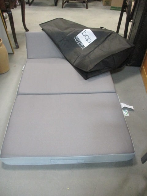 bcp Best Choice Products Folding Portable Grey Mattress Topper with Plush 4" Foam (1 of 8)