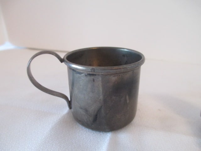Sterling Toddler Cup, Pill Box, Three Pendants and Signet Ring - 3