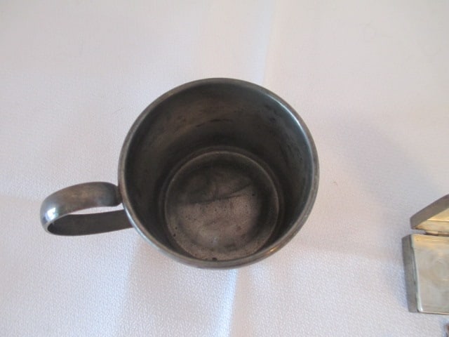 Sterling Toddler Cup, Pill Box, Three Pendants and Signet Ring - 4