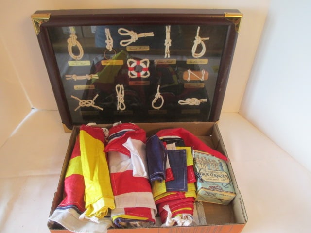 Nautical Signal Flags, Illustrated Box of Knots, "The Young Sea Officer's Sheet (1 of 6)
