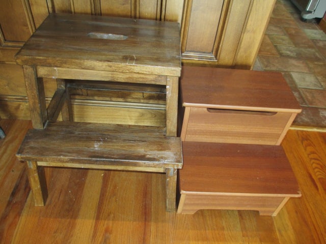 Two Wooden 2 Step Stools (1 of 5)