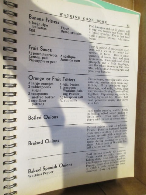 1943 "Watkins Cook Book" Spiral Blue Hard Back Cook Book and 1977 "Tea-Time - 5