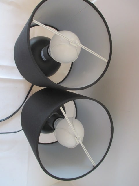Pair of Black Desk Lamps - 2
