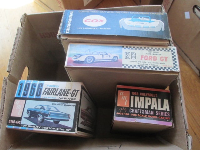 Four Old Model Car Kits (1 of 4)
