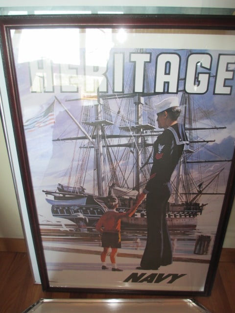 Four Framed Military Recruitment Style Reproduction Poster Prints - 3