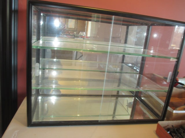 Large Countertop Glass Display Case with Glass Shelves (1 of 3)