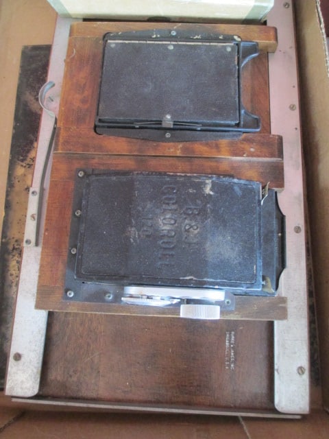 Grouping of Antique Camera Parts-Film Plate, Shutter, etc. - 2