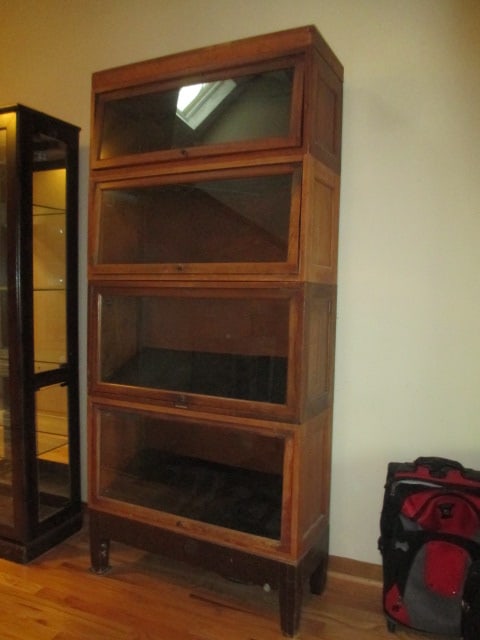 Old Globe-Wernicke US Government Issue Mahogany 4 Stack Barrister Cabinet (1 of 18)