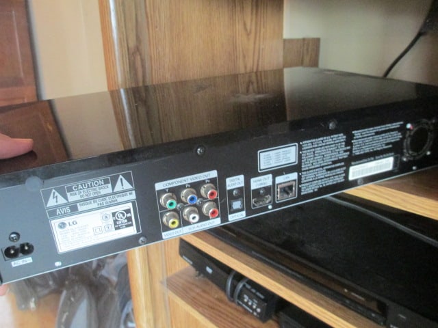 Oak Media Cabinet, Flat Screen Televisions, DVD Players, Blu-Ray Player, - 6