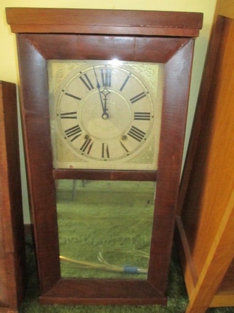 Antique Lawyer Byington Weight Driven Mantel/Wall Clock (1 of 4)