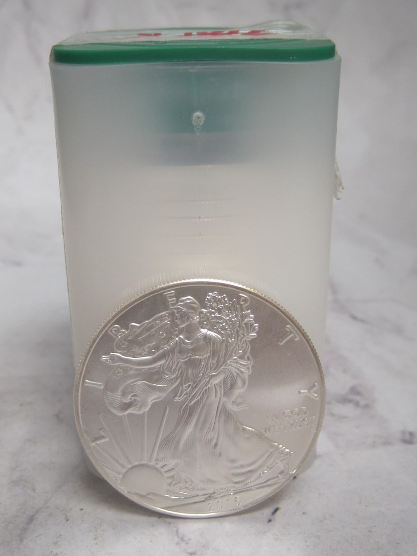 Lot of 20 2016 American Eagle One Troy Oz. .999 Fine Silver Dollars: .