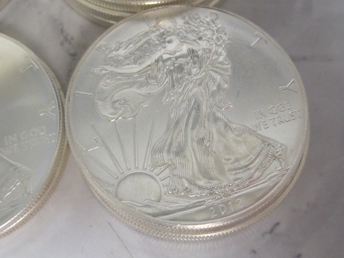 Lot of 20 American Eagle One Troy Oz. .999 Fine Silver Dollars - 5