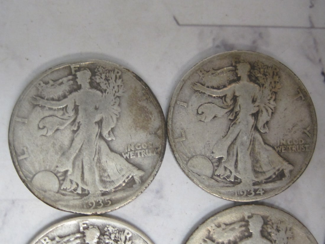 Lot of 10 Walking Liberty Half Dollars - 2