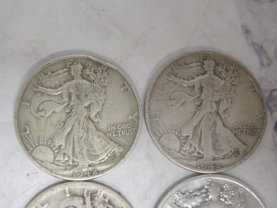 Lot of 10 Walking Liberty Half Dollars - 2