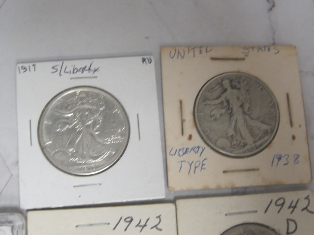 Lot of 10 Walking Liberty Half Dollars - 2