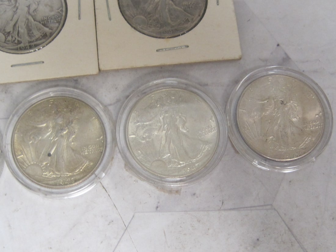Lot of 10 Walking Liberty Half Dollars - 6