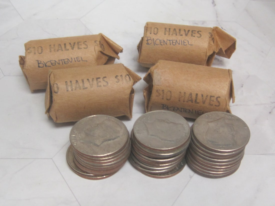 Lot of 110 Bicentennial Kennedy Half Dollars: . 