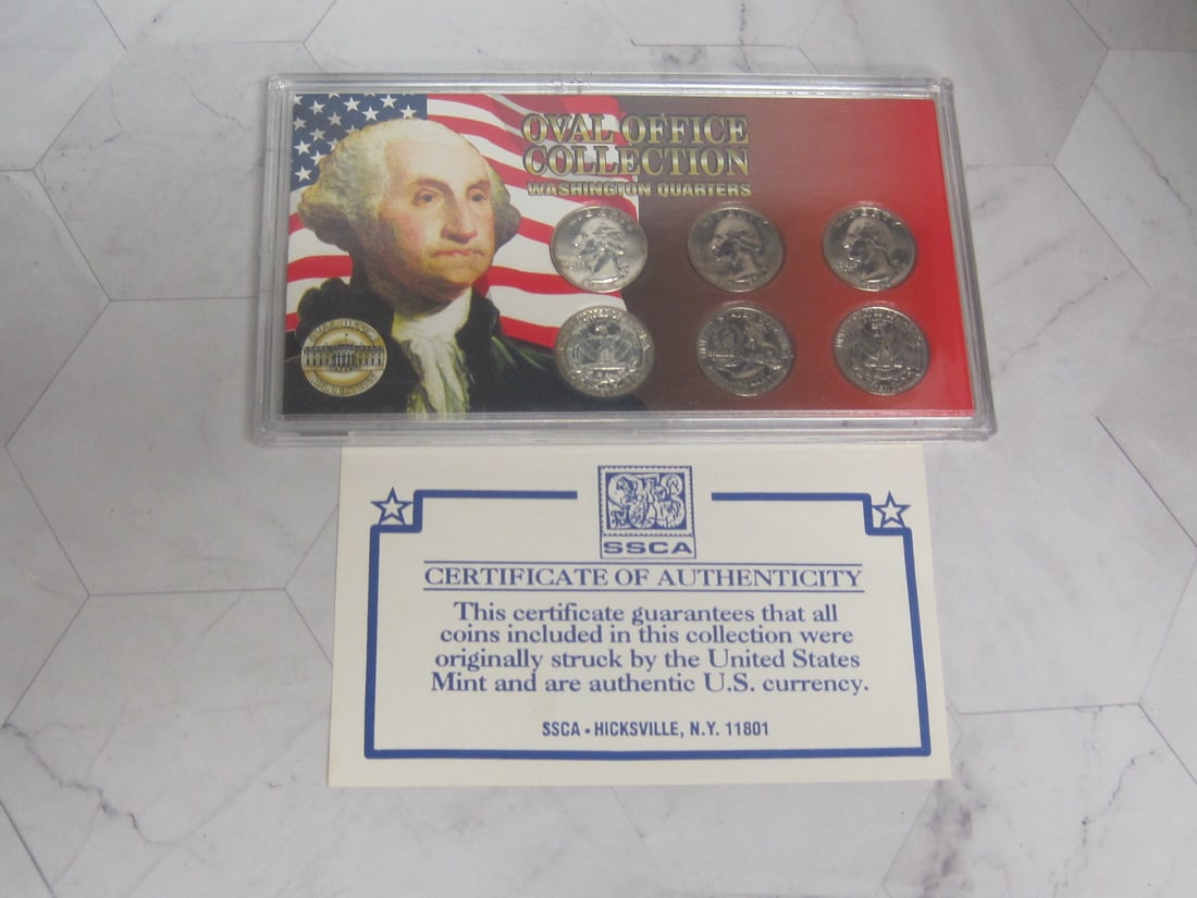 Oval Office Collection of 6 Washington Quarters (1 of 4)