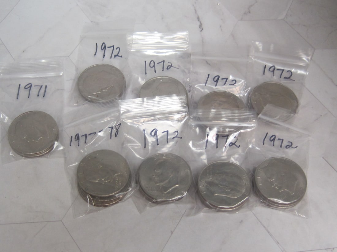 Lot of 41 Eisenhower Dollars (1 of 2)