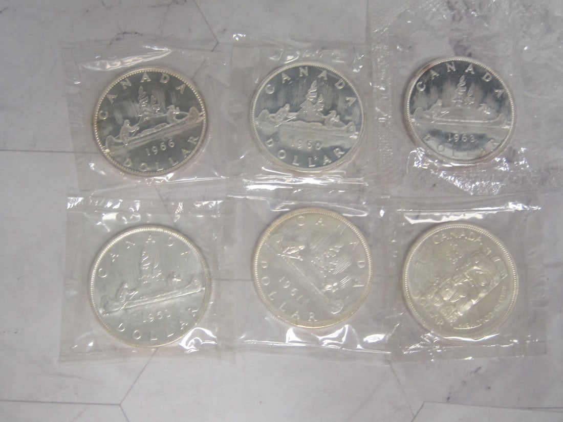 Lot of 6 Canada Dollar Coins (1 of 4)