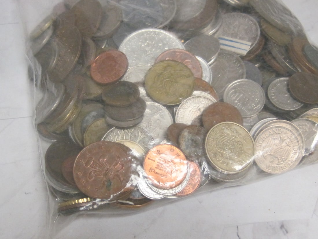 Unsearched Bag of Foreign Coins - 7