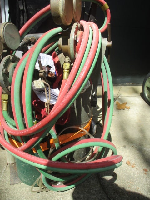 Acetylene Torch & Tanks on Dolly - 2