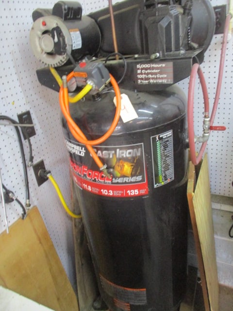 Campbell Hausfeld Cast Iron 60 Gallon Compressor: Iron Force Series, 7HP, 135 Max PSI, 20 AMP 