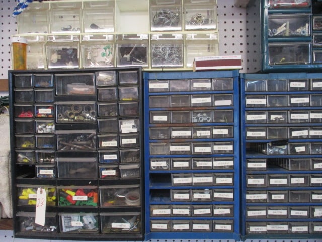 Wall Lot of Fasteners & Bins - 2