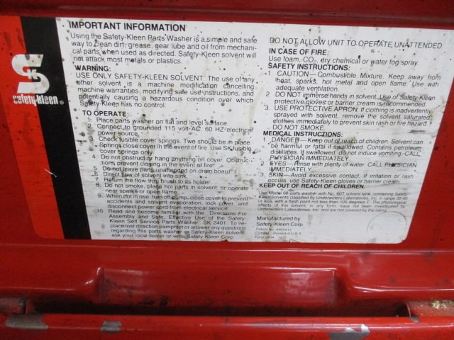 Safety Kleen Parts Washer - 3