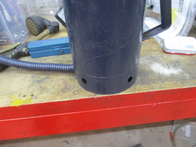 Wall Lot of Sprayer, Hand Tools, TV/VCR Wall Unit, Oil Can, Fasteners - 7