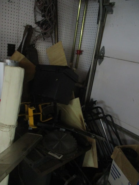 Corner Lot of Metal Racks, Clamps, Metal Flashing: .