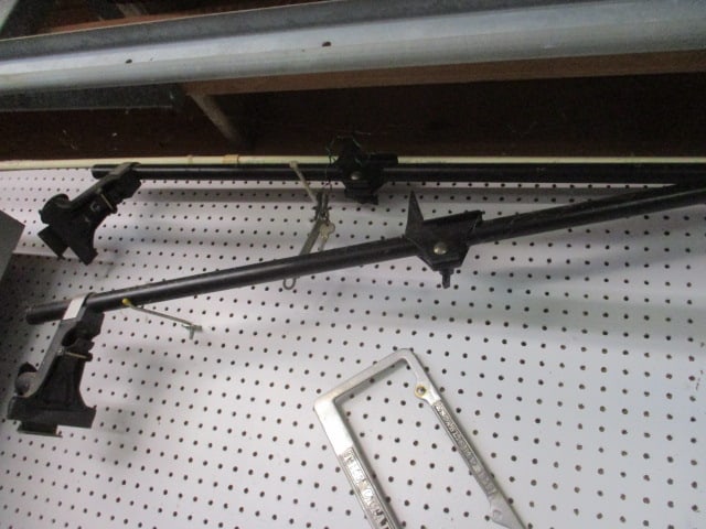 Corner Lot of Metal Racks, Clamps, Metal Flashing - 4