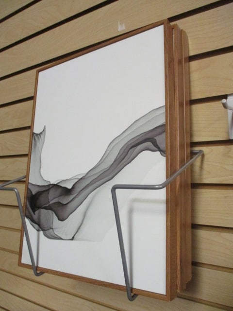 Minimilist Framed Abstract Smoked Ribbons (Lot of 3) Prints: 11 1/2 x 15 1/2 