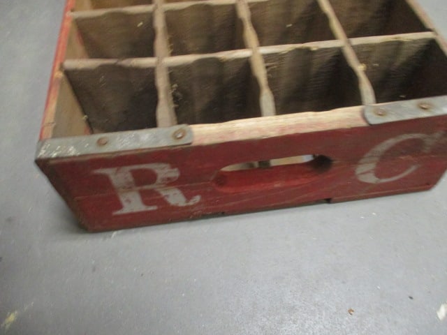 Royal Crown Cola Wood Bottle Crate w/Metal Banding - 3