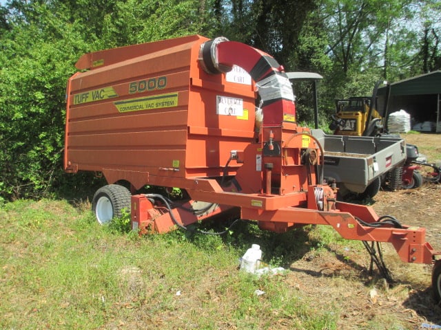 AgriMetal TuffVac 5000: Was working when replaced with new unit, Does not have PTO Shaft, Has been in storage approximately 2 years, See pictures and preview for condition. Vacuum is located at Golf Course Maintenance