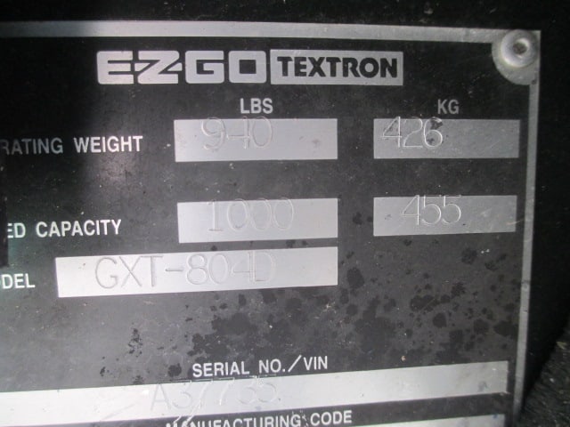 E-Z-Go Gas Power Golf Cart with Diamond Plate Bed for Parts - 14