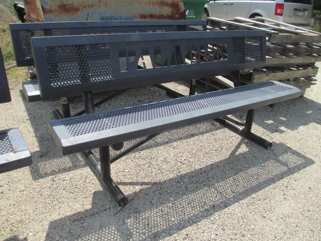 Webcoat "Furman" and "Paladins" Custom Iron Outdoor Benches - 8