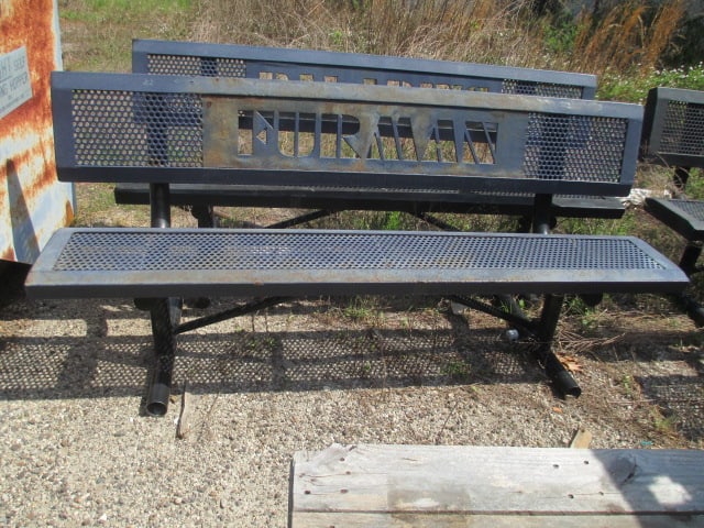 Webcoat "Furman" and "Paladins" Custom Iron Outdoor Benches - 2