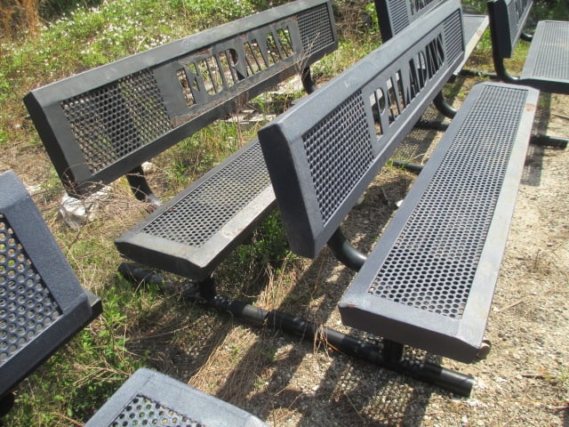 Webcoat "Furman" and "Paladins" Custom Iron Outdoor Benches - 10