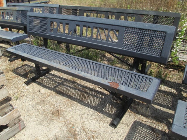 Webcoat "Furman" and "Paladins" Custom Iron Outdoor Benches - 4