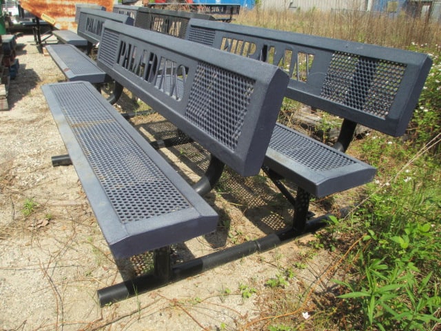 Webcoat "Furman" and "Paladins" Custom Iron Outdoor Benches - 5